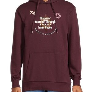 No Boundaries Maroon Men's & Young Men's Graphic Print Hoodie